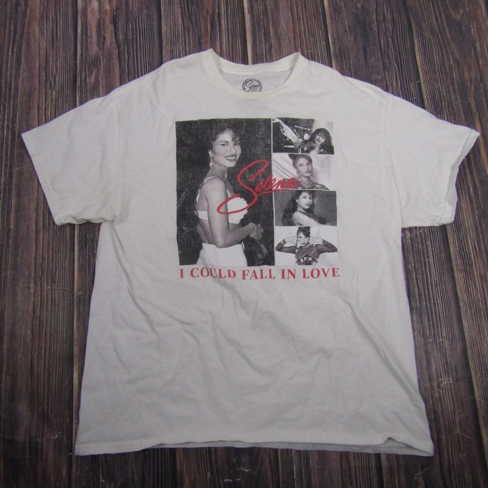 Selena I Could‎ Fall In Love Shirt Mens XL White Official Music Graphic Tee